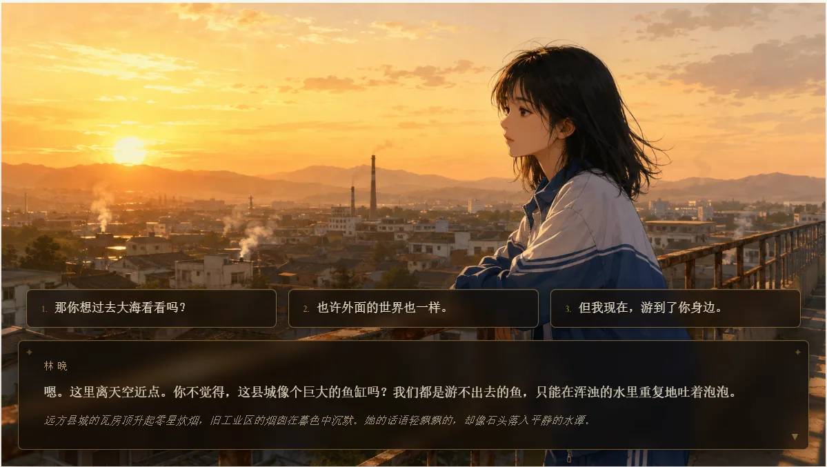 Cityscape evening scene